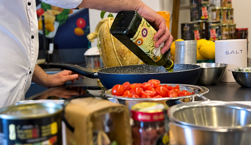 La cooking class. 
